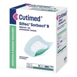 CUTIMED Siltec Sorbact PU-Pārsējs 12,5x12,5 cm, 12 gab