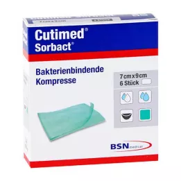 CUTIMED Sorbact kompresi 4x6 cm, 6 gab
