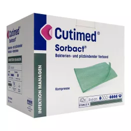 CUTIMED Sorbact kompresi 4x6 cm, 42 gab