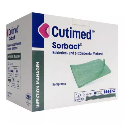 CUTIMED Sorbact kompresi 4x6 cm, 42 gab