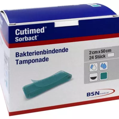 Cutimed Sorbact tamponādes 2x50 cm, 24 gab Cutimed Sorbact tamponādes 2x50 cm, 24 gab