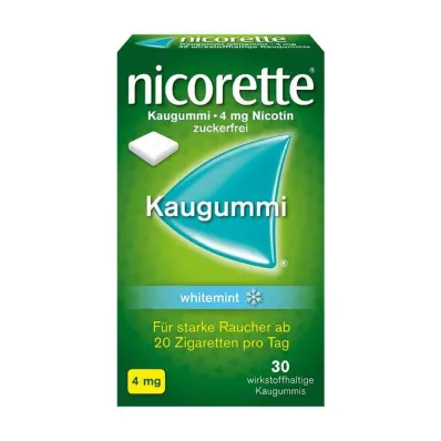 NICORETTE Košļājamā gumija 4 mg baltmētras, 30 gab