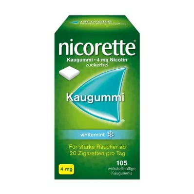 nicorette košļājamā gumija whitemint, 4 mg nikotīna, 105 gab nicorette košļājamā gumija whitemint, 4 mg nikotīna, 105 gab