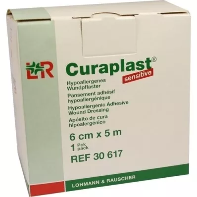 CURAPLAST Rētas pārsējs jutīgs 6 cmx5 m, 1 gab