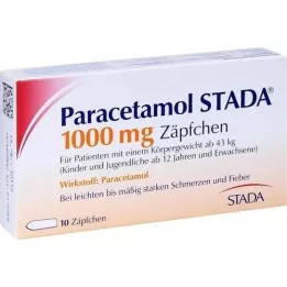 PARACETAMOL STADA 1000 mg svecītes, 10 gab