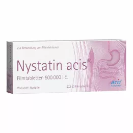 NYSTATIN acis apvalkotās tabletes, 20 gab