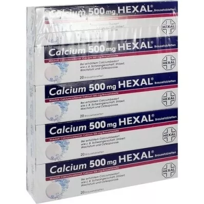 CALCIUM 500 HEXAL Efektīvās tabletes, 100 gab