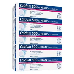 CALCIUM 500 HEXAL Efektīvās tabletes, 100 gab