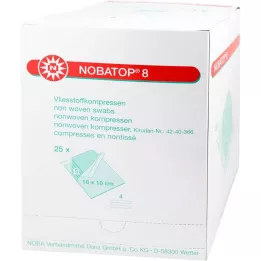 NOBATOP 8 kompresi 10x10 cm sterili, 25X5 gab