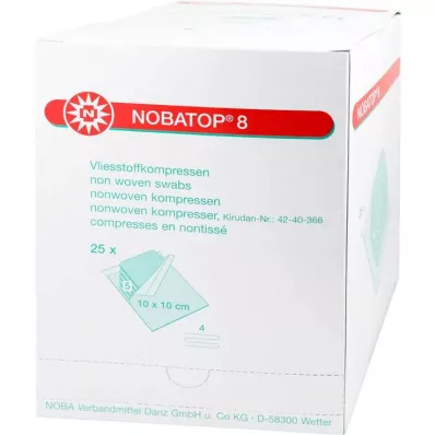 Nobatop 8 kompreses 10x10cm, 25x5 gab Nobatop 8 kompreses 10x10cm, 25x5 gab