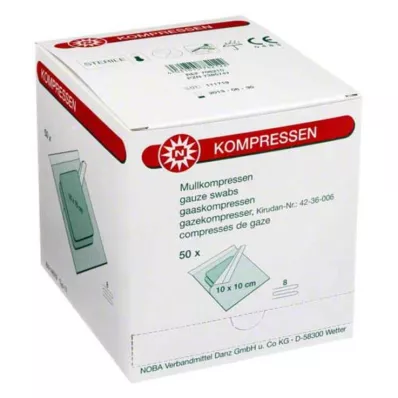Marles kompreses 10x10cm 8 reizes, 50x2 gab Marles kompreses 10x10cm 8 reizes, 50x2 gab