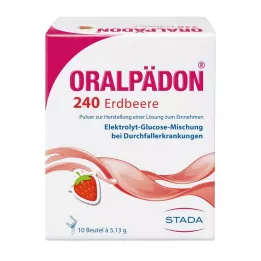 ORALPÄDON 240 zemeņu pulveris, 10 gab