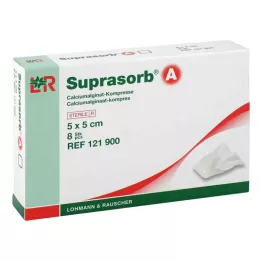 SUPRASORB A Kalcija algināts Kompr.5x5 cm, 8 gab