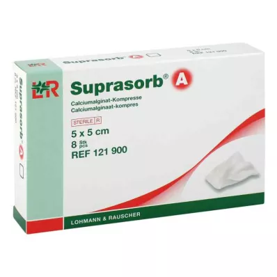 SUPRASORB A Kalcija algināts Kompr.5x5 cm, 8 gab