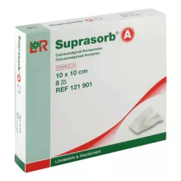 SUPRASORB Kalcija algināta komprese 10x10 cm, 8 gab