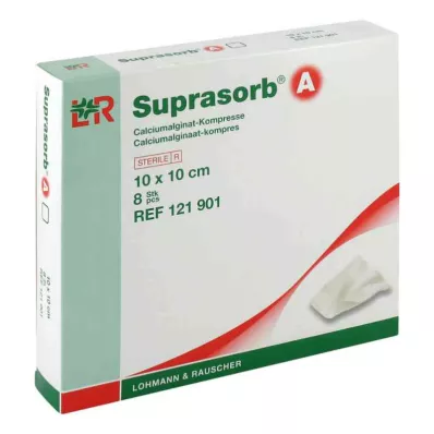 SUPRASORB Kalcija algināta komprese 10x10 cm, 8 gab SUPRASORB Kalcija algināta komprese 10x10 cm, 8 gab