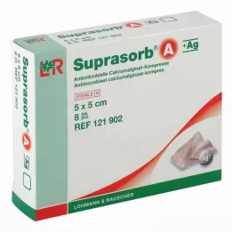 SUPRASORB A+Ag Antimic.Cal.Alginate Compr.5x5 cm, 8 gab