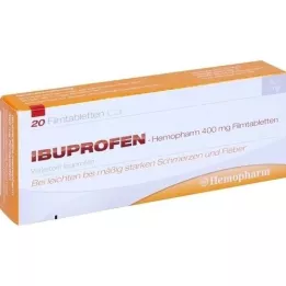 IBUPROFEN Hemopharm 400 mg apvalkotās tabletes, 20 gab