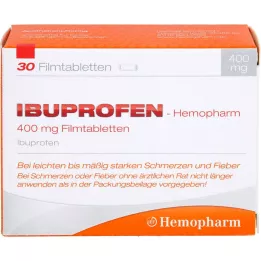 IBUPROFEN Hemopharm 400 mg apvalkotās tabletes, 30 gab