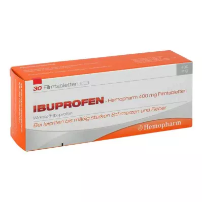 IBUPROFEN Hemopharm 400 mg apvalkotās tabletes, 30 gab IBUPROFEN Hemopharm 400 mg apvalkotās tabletes, 30 gab