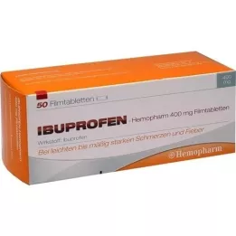 IBUPROFEN Hemopharm 400 mg apvalkotās tabletes, 50 gab
