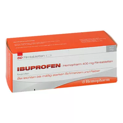 IBUPROFEN Hemopharm 400 mg apvalkotās tabletes, 50 gab IBUPROFEN Hemopharm 400 mg apvalkotās tabletes, 50 gab