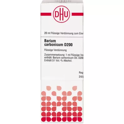 BARIUM CARBONICUM D 200 atšķaidījums, 20 ml