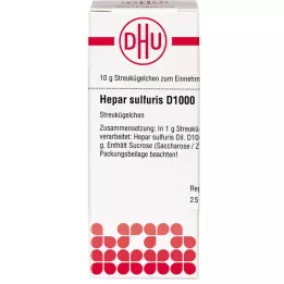 HEPAR SULFURIS D 1000 globuļu, 10 g