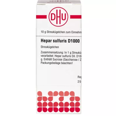 HEPAR SULFURIS D 1000 globuļu, 10 g