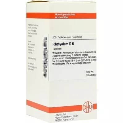 ICHTHYOLUM D 6 tabletes, 200 kapsulas