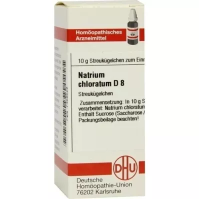 NATRIUM CHLORATUM D 8 globules, 10 g