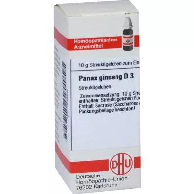 PANAX GINSENG D 3 globules, 10 g