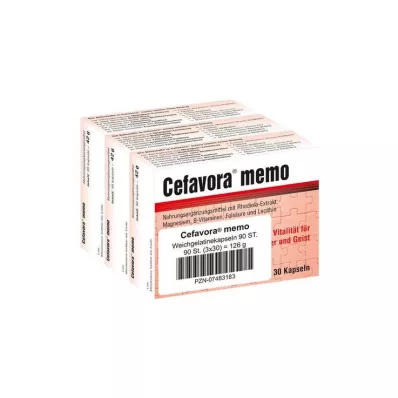 CEFAVORA memo mīkstās želatīna kapsulas, 90 gab CEFAVORA memo mīkstās želatīna kapsulas, 90 gab