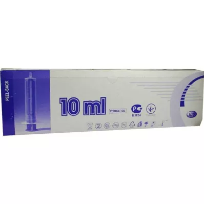 SPRITZE 10 ml divdaļīgs Luer ekscentrs, 100 gab SPRITZE 10 ml divdaļīgs Luer ekscentrs, 100 gab