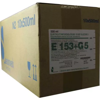 ELEKTROLYT Inf.-Lsg. 153 w.Glikoze 5, 10X500 ml ELEKTROLYT Inf.-Lsg. 153 w.Glikoze 5, 10X500 ml
