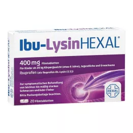 IBU-LYSINHEXAL Filmē apvalkotās tabletes, 20 gab