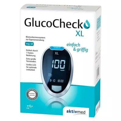 GLUCOCHECK XL Glikozes mērītāju komplekts mg/dl, 1 gab GLUCOCHECK XL Glikozes mērītāju komplekts mg/dl, 1 gab