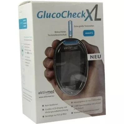 GLUCOCHECK XL Glikozes mērītāju komplekts mmol/l, 1 gab