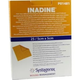 INADINE Ziede marle w. PVP Jod. 5x5cm, 25 gab