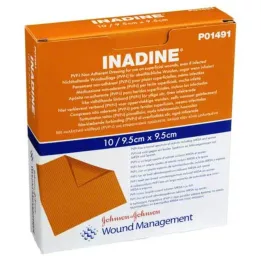 INADINE Ziede marle w. PVP Jod. 9,5x9,5cm, 10 gab
