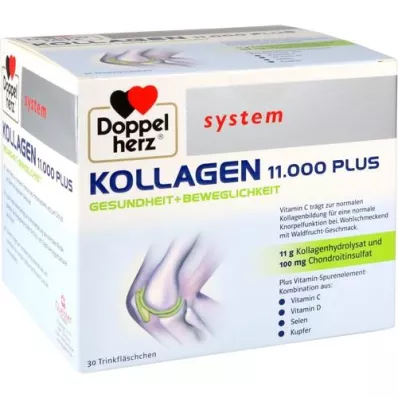 DOPPELHERZ Kolagēna 11.000 Plus sistēmas ampulas, 30X25 ml