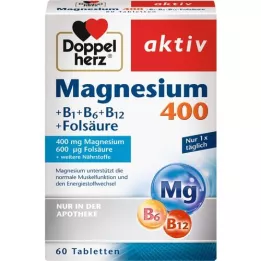 DOPPELHERZ Magnijs 400 mg tabletes, 60 kapsulas