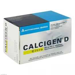 Calcigen D Citro 600 mg / 400 SV košļājamās tabletes, 120 gab