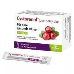 CYSTORENAL Dzērveņu plus, 20 gab