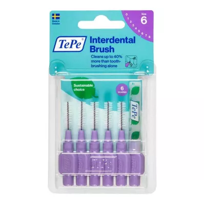 Tepe starpzobu birste 1.1mm violeta, 6gab Tepe starpzobu birste 1.1mm violeta, 6gab