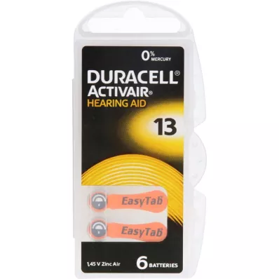 BATTERIEN f.dzirdes aparāti Duracell 13, 6 gab