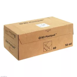 BD PLASTIPAK Šļirce 50 ml Luer loc. centrēta, 60X50 ml
