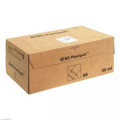 BD PLASTIPAK Šļirce 50 ml Luer loc. centrēta, 60X50 ml