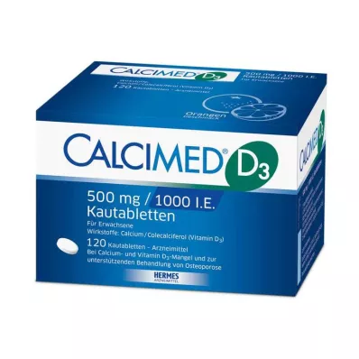 Calcimed D3 500 mg / 1000 SV košļājamās tabletes, 120 gab