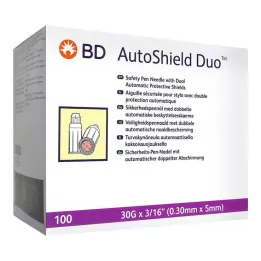 BD AUTOSHIELD Duo drošības pildspalvu adatas 5 mm, 100 gab